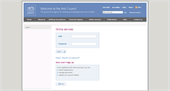 Desktop Screenshot of onlineservices.artscouncil.ie